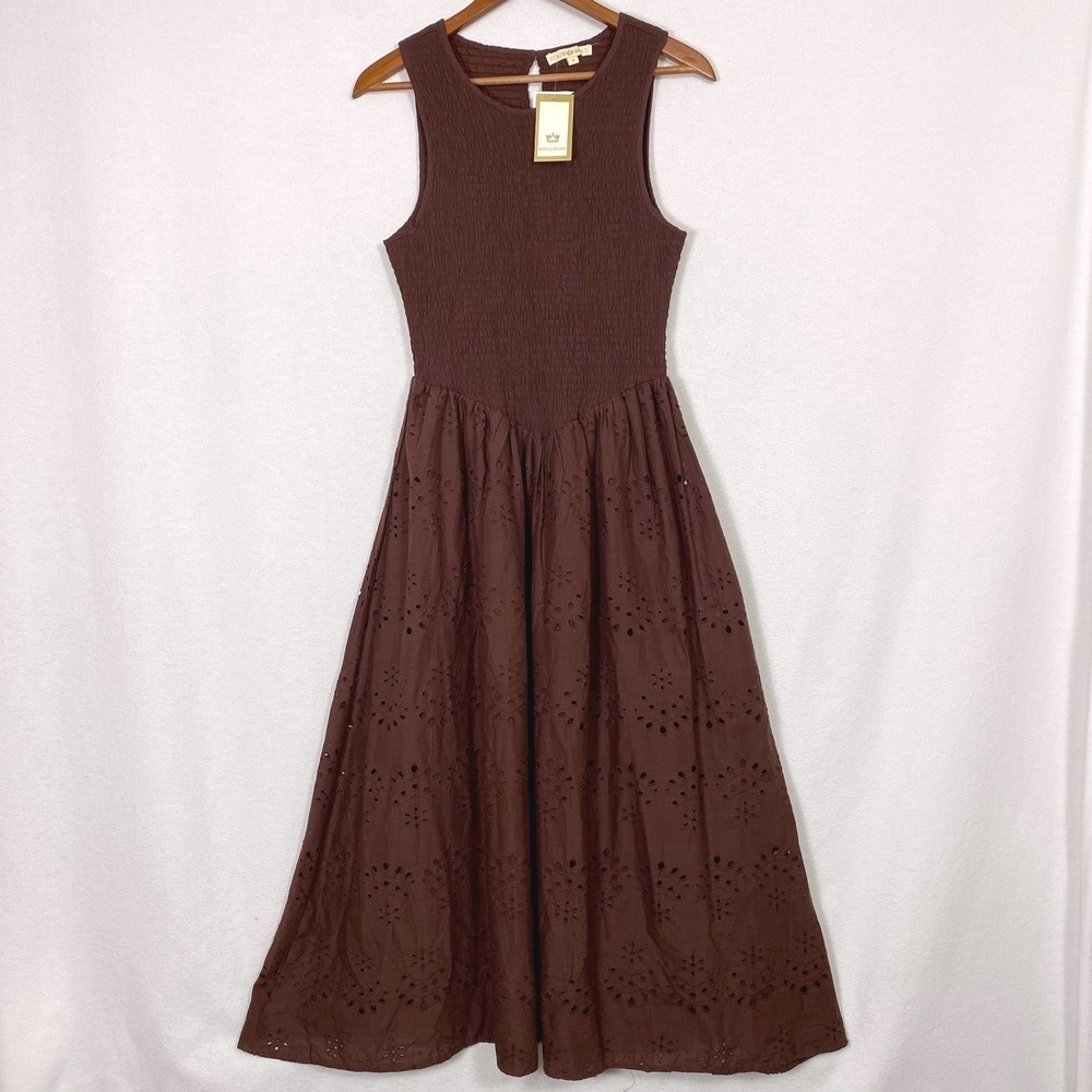 Anthropologie Kings Road Sz XL Maxi Dress Cottagecore Romantic Coquette Feminine - Picture 2 of 7